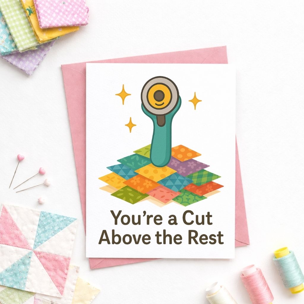 You’re a Cut Above the Rest – Quilting Thank You Card for Quilters and Sewists