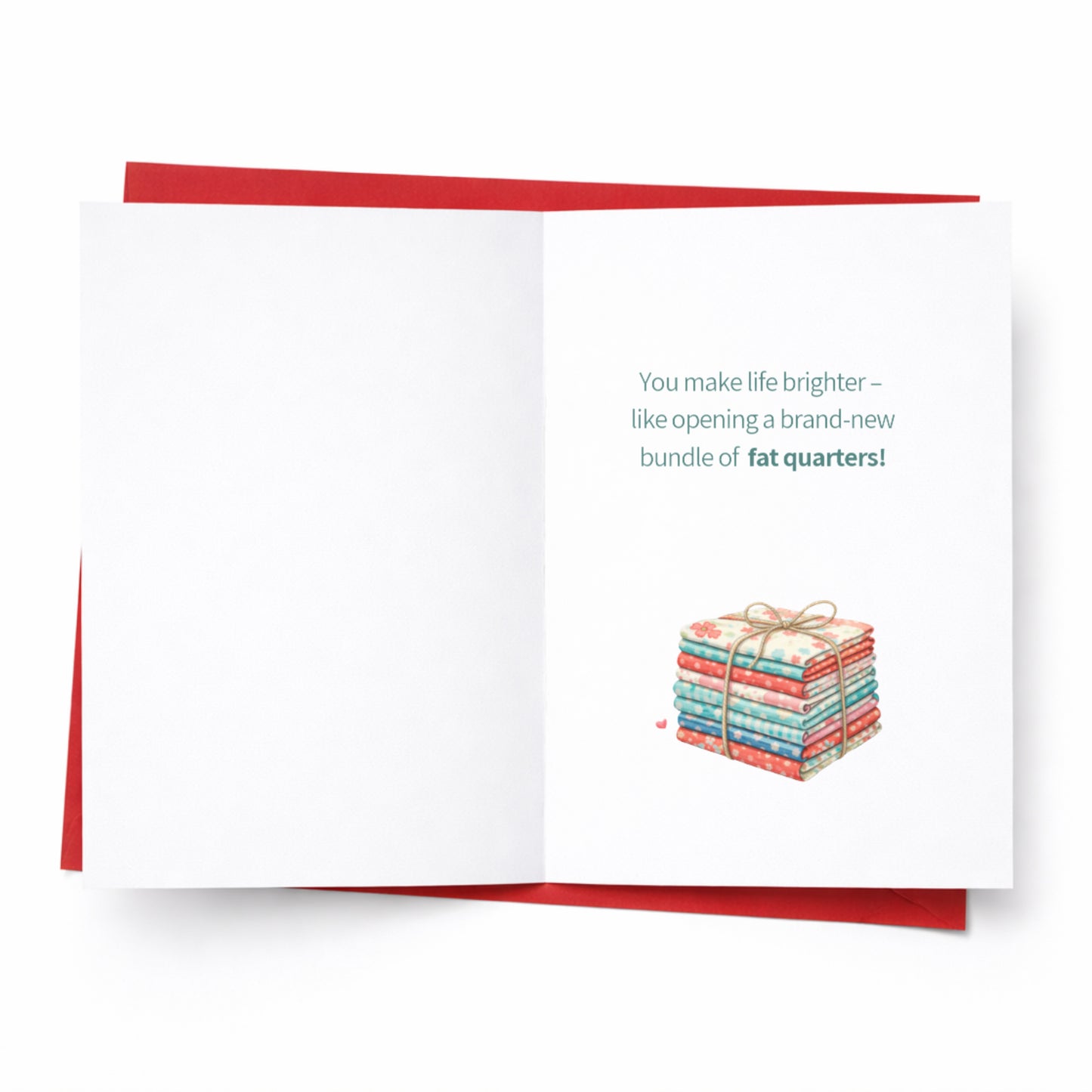 I Love You More Than My Fabric Stash – Funny Quilting Galentine / Valentine / Friendship Card for Quilters