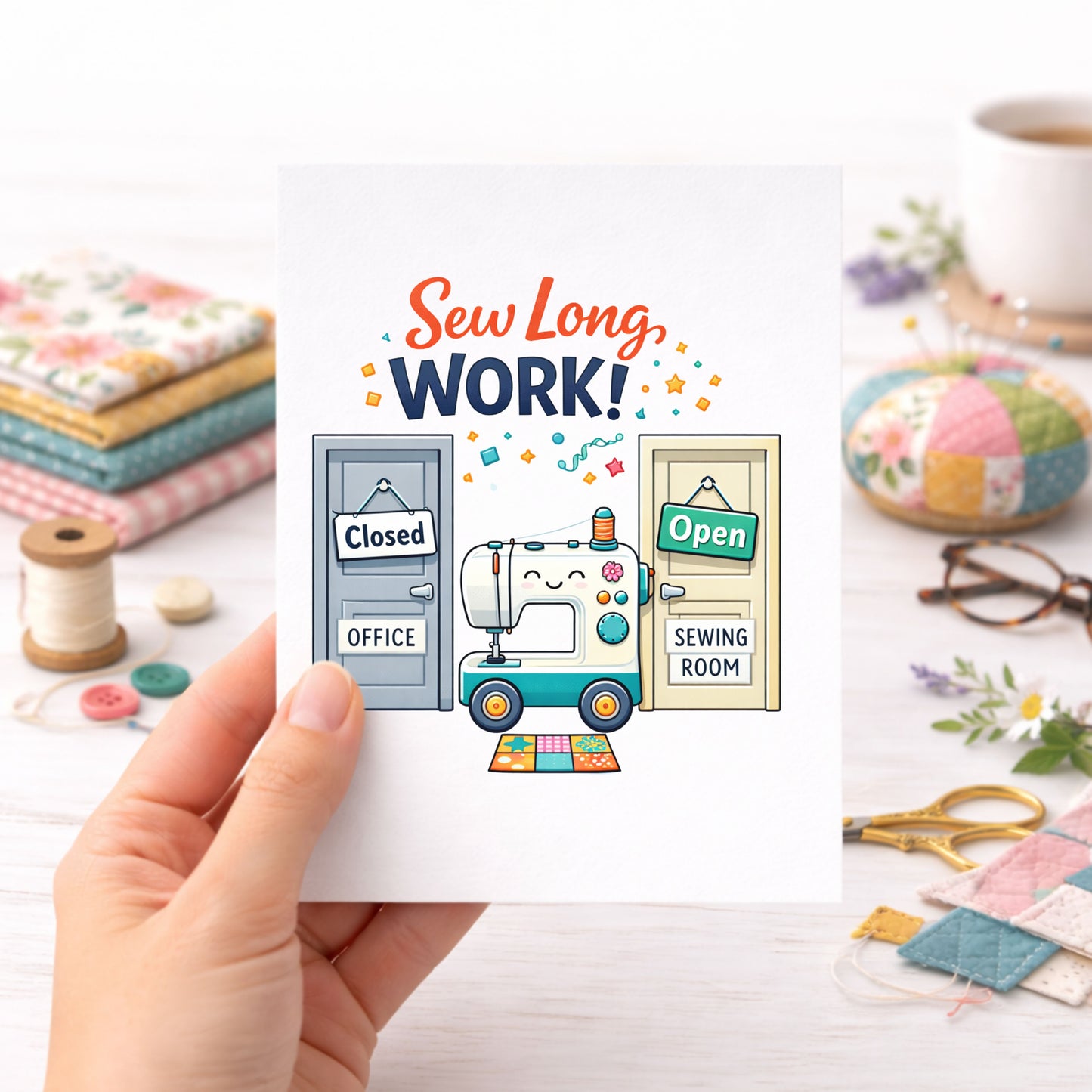 Cheerful So Long Work Card for Retirement