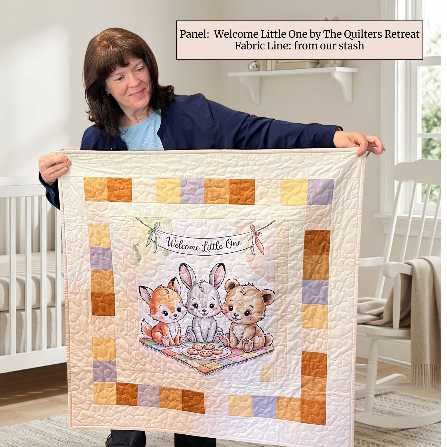 Welcome Little One Baby Quilt Panel + Pattern