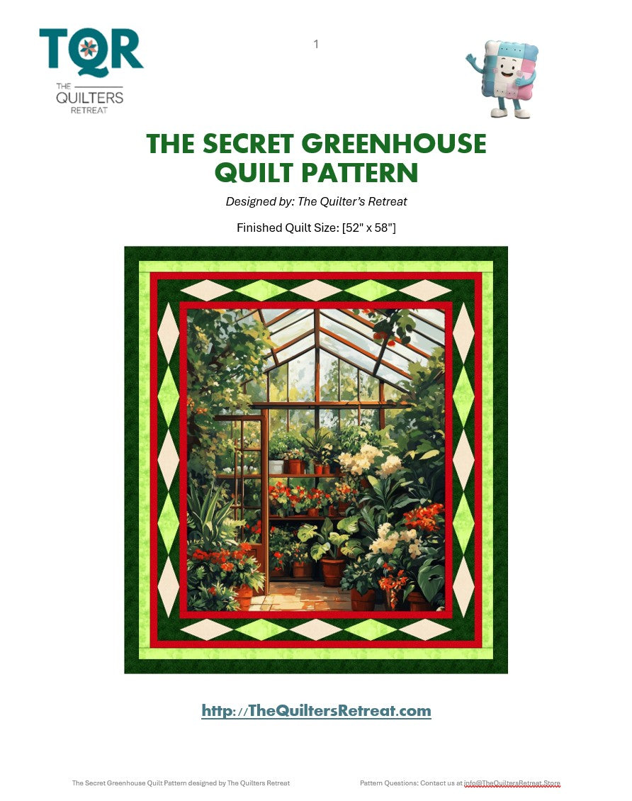 The Secret Greenhouse Quilt Pattern – PDF Download