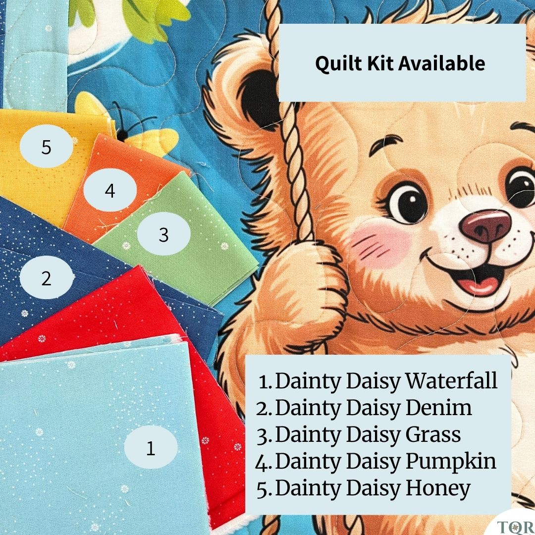 Rainbow Bear Baby Quilt Kit