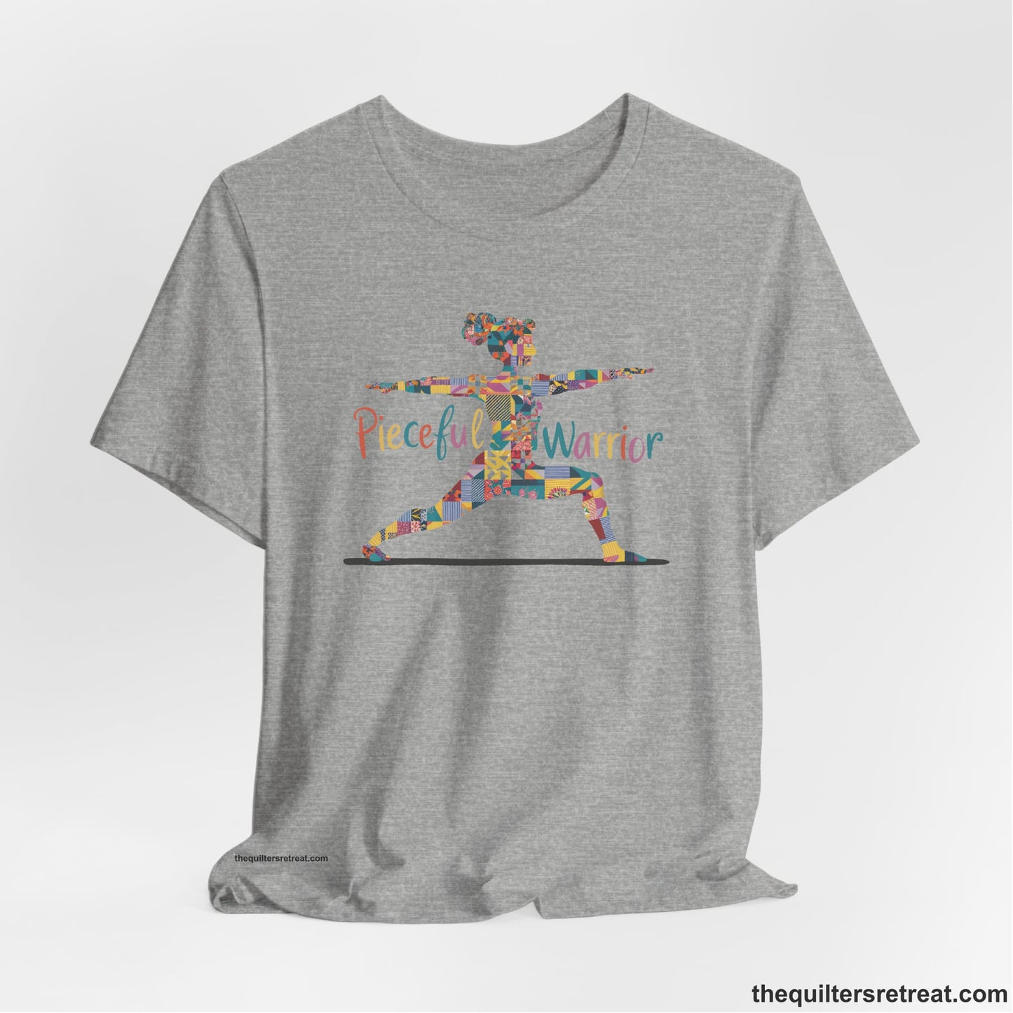 Pieceful Warrior Quilter's Yoga Tee - Funny Quilting T-Shirt