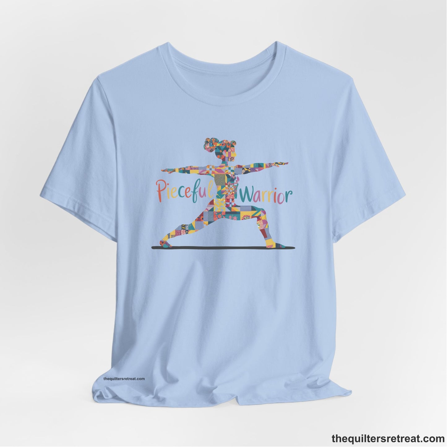 Pieceful Warrior Quilter's Yoga Tee - Funny Quilting T-Shirt