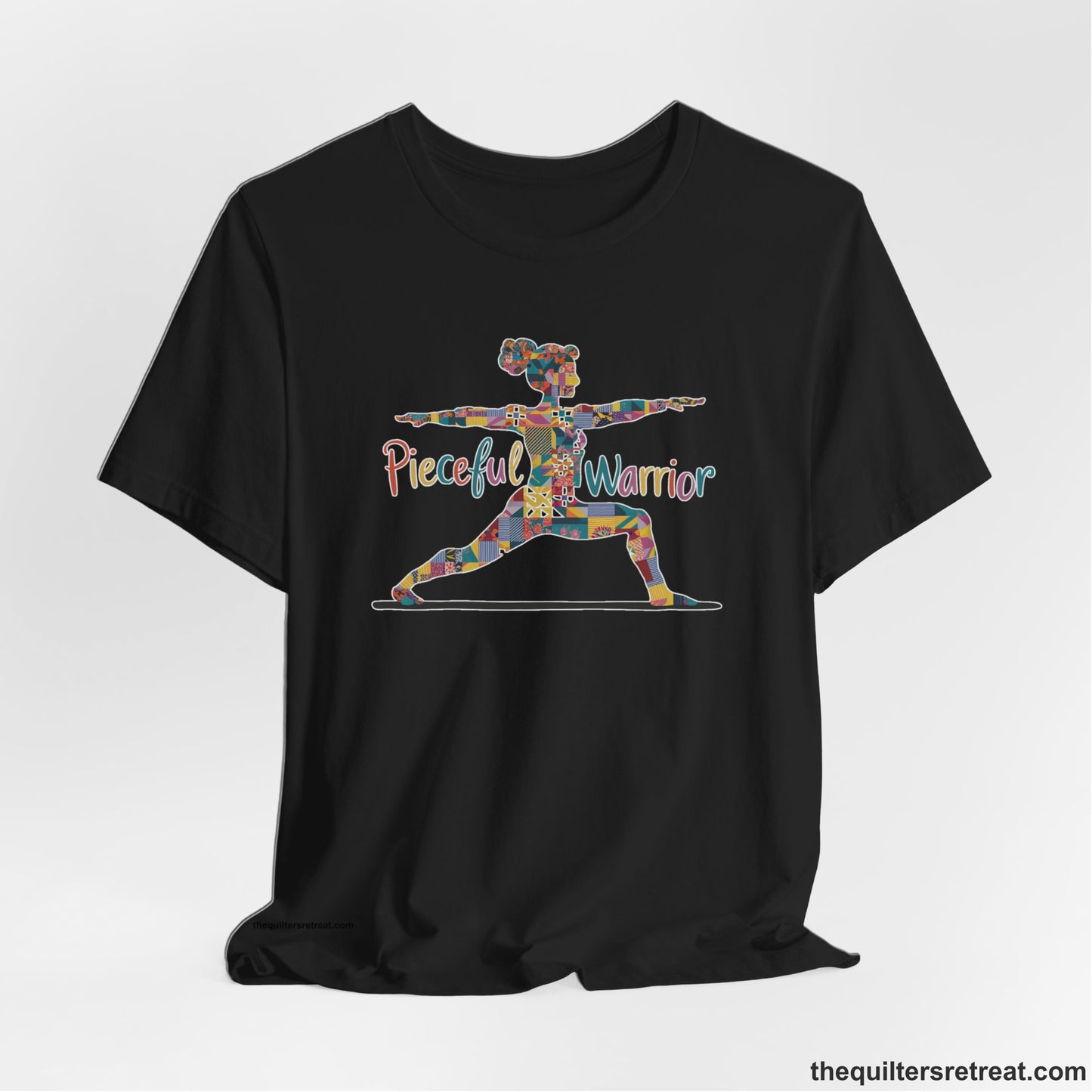 Pieceful Warrior Quilter's Yoga Tee - Funny Quilting T-Shirt