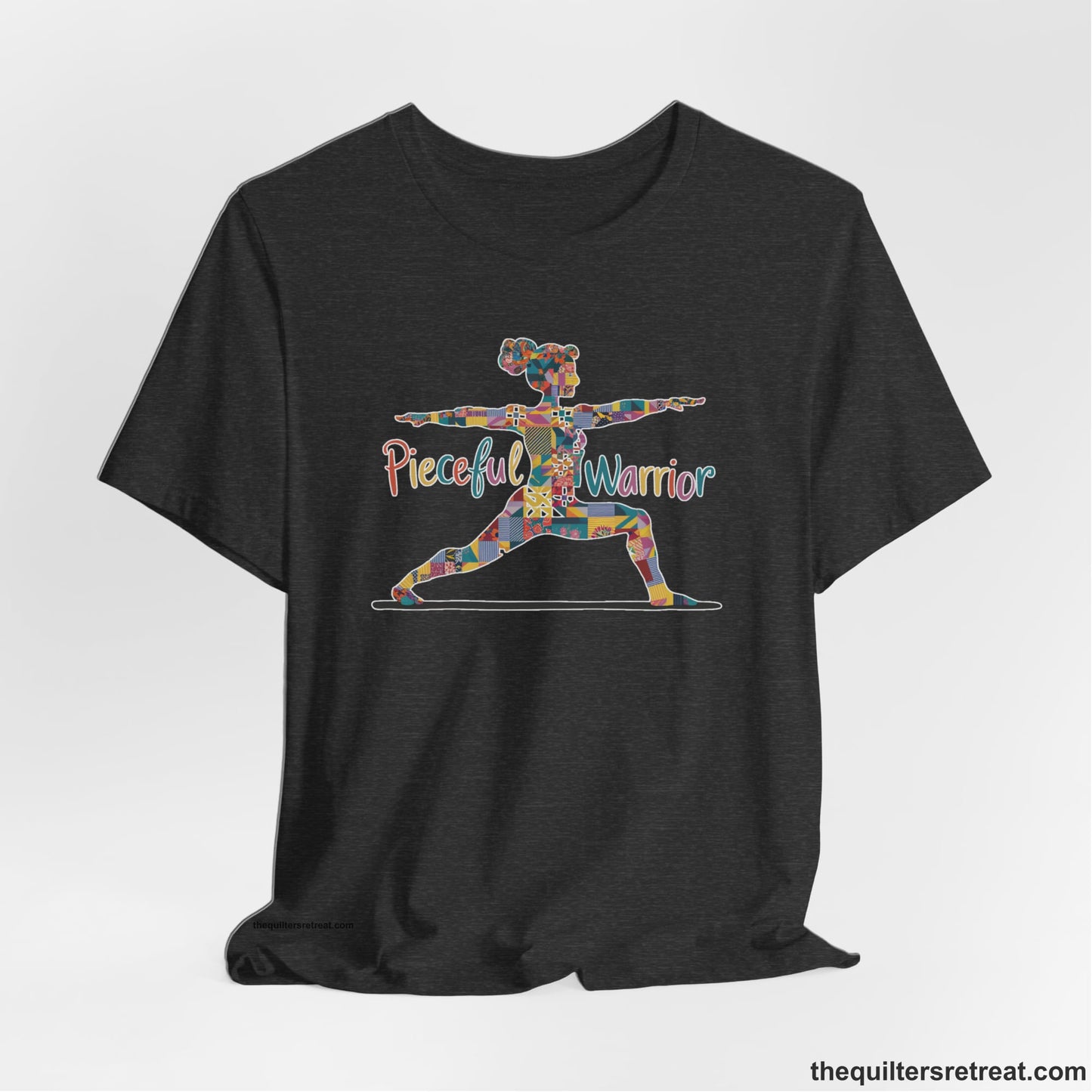 Pieceful Warrior Quilter's Yoga Tee - Funny Quilting T-Shirt