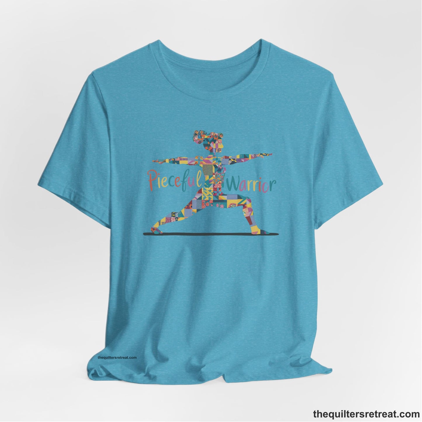 Pieceful Warrior Quilter's Yoga Tee - Funny Quilting T-Shirt