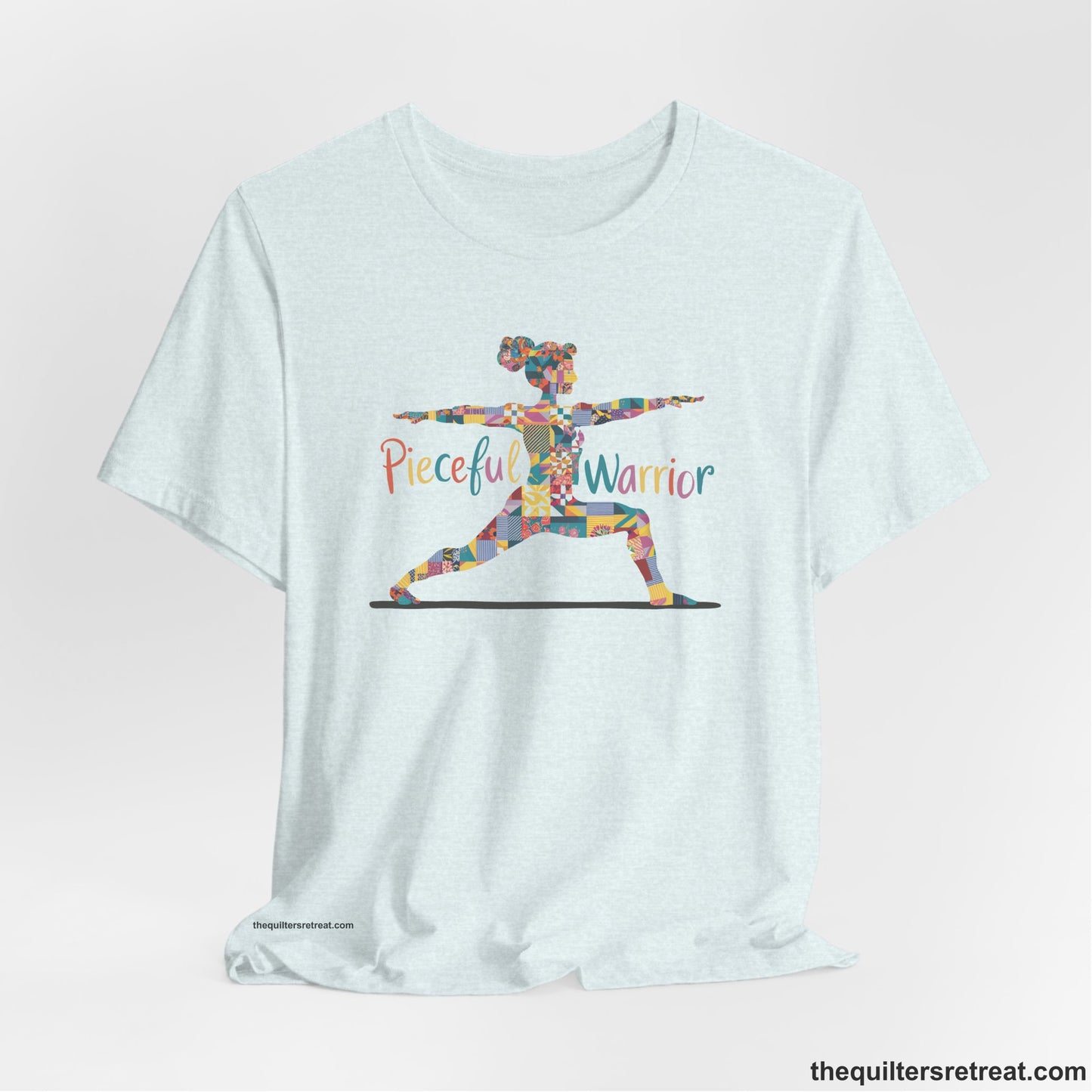 Pieceful Warrior Quilter's Yoga Tee - Funny Quilting T-Shirt