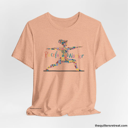 Pieceful Warrior Quilter's Yoga Tee - Funny Quilting T-Shirt
