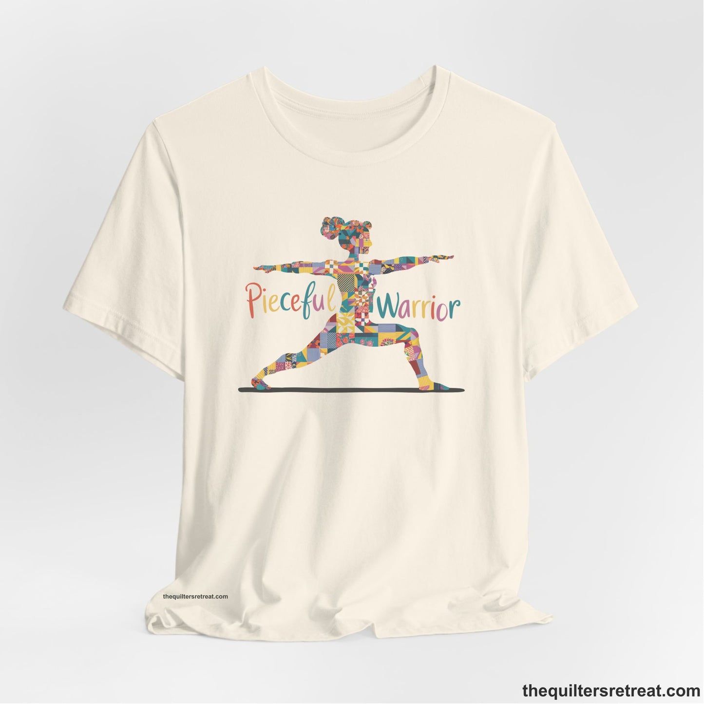 Pieceful Warrior Quilter's Yoga Tee - Funny Quilting T-Shirt