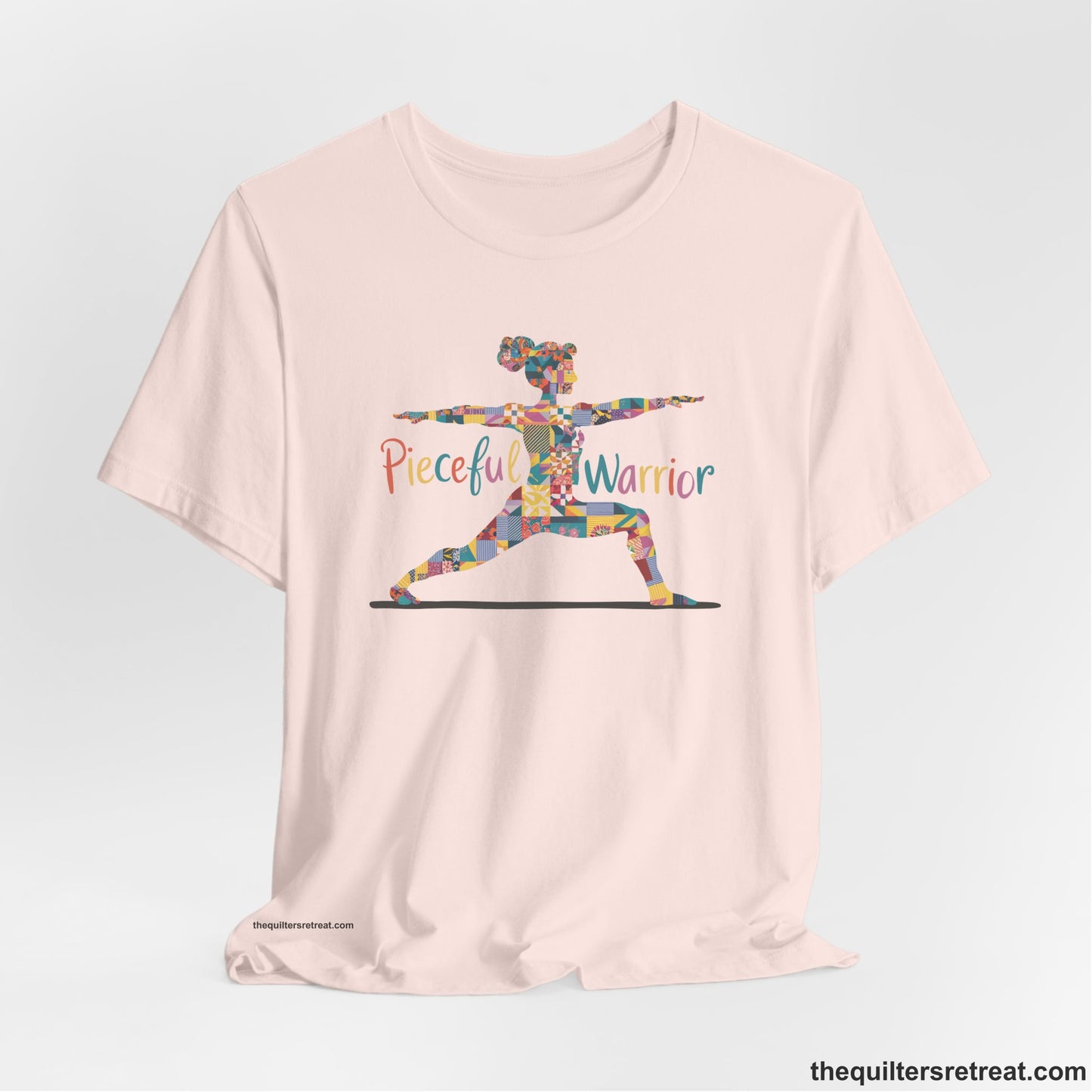 Pieceful Warrior Quilter's Yoga Tee - Funny Quilting T-Shirt